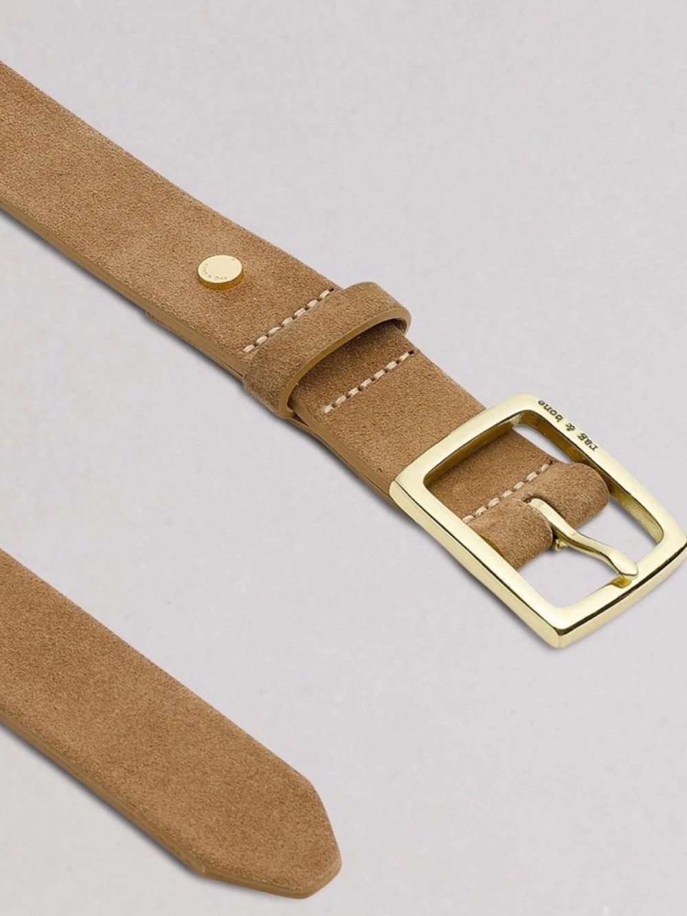 rag & bone Boyfriend Suede Belt in Camel Sz XL - Picture 2 of 7
